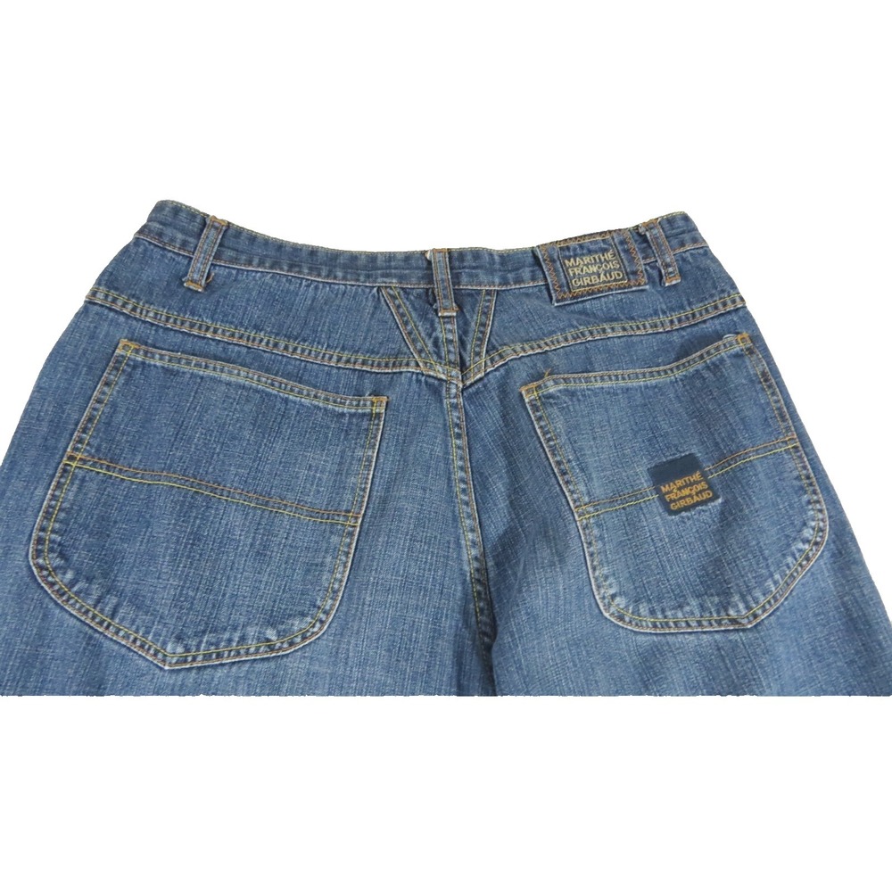 VTG Girbaud 90s Jeans Men 36L High Rise V Panel Fly Tapered Denim Blue China EUC